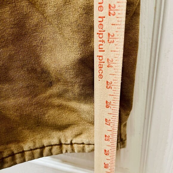 Vtg Carhartt R02 BRN 44 X 30 Bib Overalls USA Double Knee Duck Canvas Quilted - Picture 14 of 14